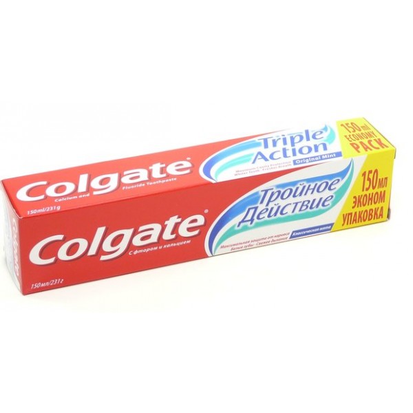 Зубная паста Тройное действие Натуральная мята, Colgate, 150 мл