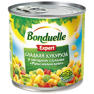 Овощная смесь для салатов "Мексика микс", Bonduelle, 425 мл