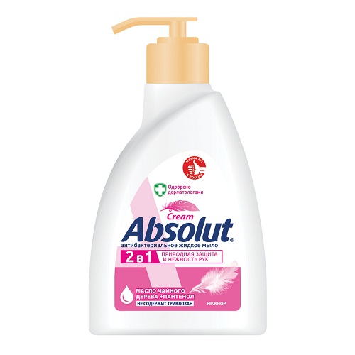 Мыло жидкое антибактериальное Нежное, Absolut Cream, 250 гр