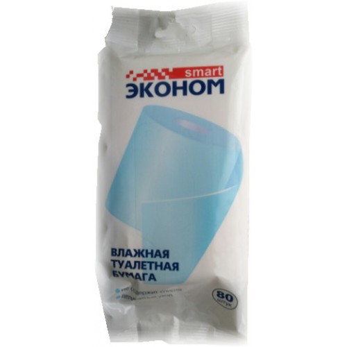 Влажная туалетная бумага Эконом, Smart, 80 шт