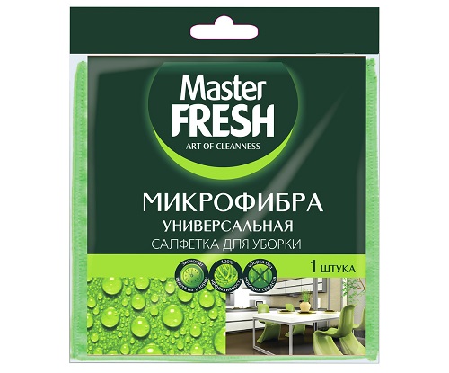 Салфетка из микрофибры универсальная 30х30 см., Master Fresh, 1 шт.