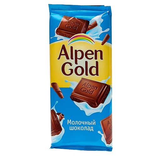 Шоколад молочный, Alpen Gold, 85 гр.