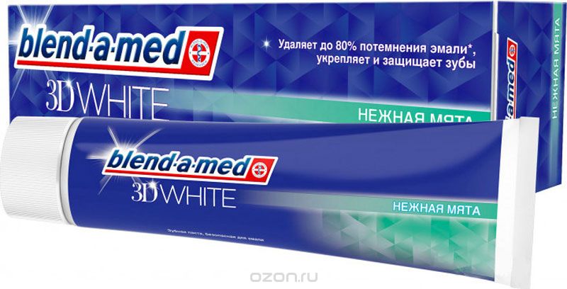 Зубная паста 3D White 3в1 Нежная мята, Blend-a-med, 100 мл