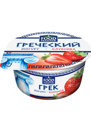Греческий йогурт Клубника, FoodMaster, 130 гр.