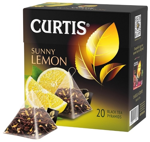 Чай черный Sunny Lemon, Curtis, 20 пирамидок