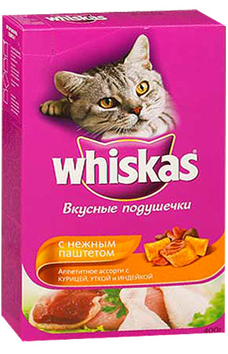 Сухой корм для кошек с курицей и индейкой, Whiskas, 350 гр