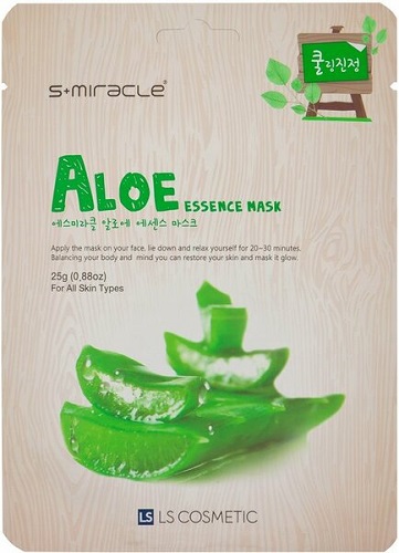 Маска тканевая для лица Aloe, LS Cosmetic