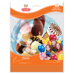 Eventa Party тарелки бумажные Мороженое, 10 шт.