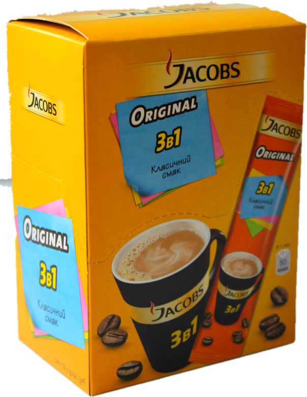 Кофейный напиток растворимый 3 в 1 Original, Jacobs, 1 шт
