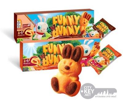 Funny Bunny Фигурные пирожные в форме зайца с шоколадной начинкой, 5*30 гр