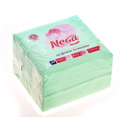 Салфетки бумажные цветные, Nega, 100 шт