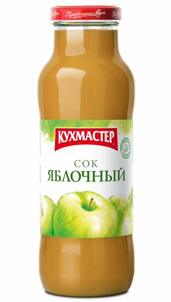 Сок Яблочный с мякотью, Кухмастер, 0,7 л.