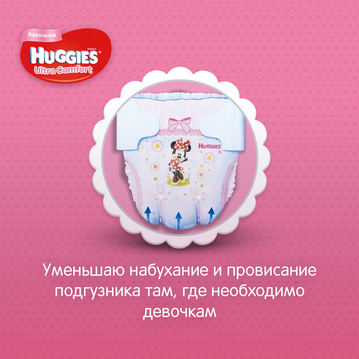 Подгузники Giga-упаковка №5 для девочек, 64 шт, 12-22 кг, Huggies Ultra Comfort