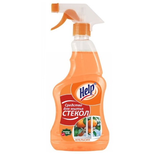 Средство для мытья стекол Апельсин, Help, 500 мл