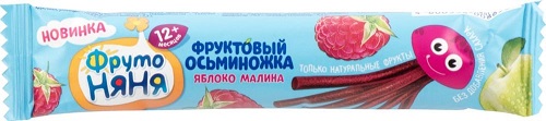 Фруктовый осьминожка Яблоко, малина, ФрутоНяня, 16 гр