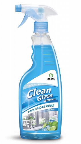 Чистящее средство для стеклянных и пластиковых поверхностей Голубая лагуна, Clean Glass Grass, 600 мл.