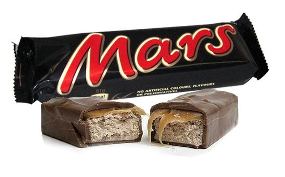 Шоколадный батончик с Нугой и карамелью, покрытый молочным шоколадом, Mars, 50 гр.