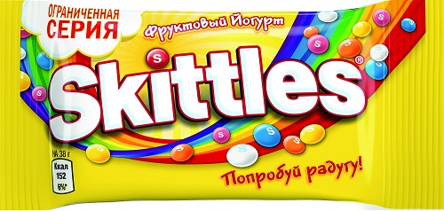 Жевательные конфеты Фруктовый йогурт, Skittles, 38 гр