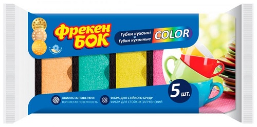 Губка кухонная Color, Фрекен Бок, 5 шт