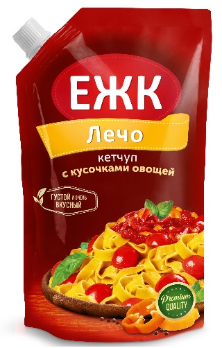 Кетчуп Лечо с кусочками овощей, ЕЖК, 350 г