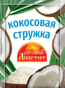 Стружка кокосовая белая, Русский аппетит, 10 гр
