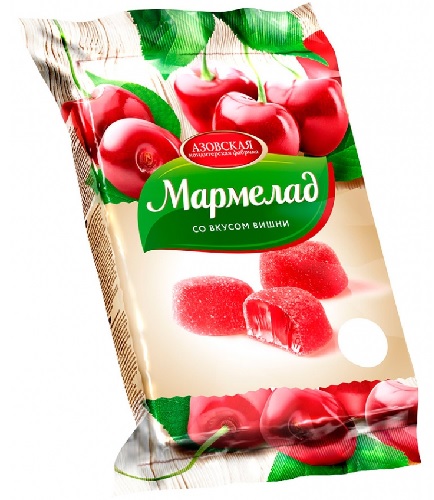 Мармелад со вкусом вишни, Азовская кондитерская фабрика, 300 гр