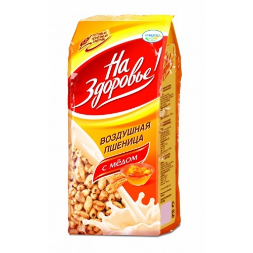 Воздушная пшеница с медом, На здоровье! 175 гр