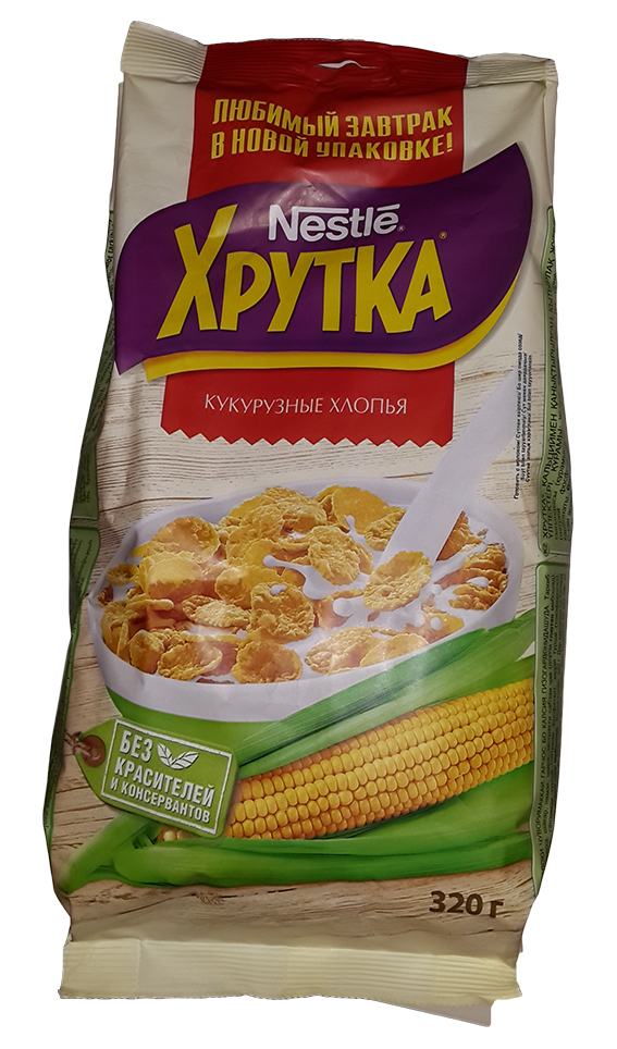 Кукурузные хлопья (пакет), Nestle Хрутка, 320 гр