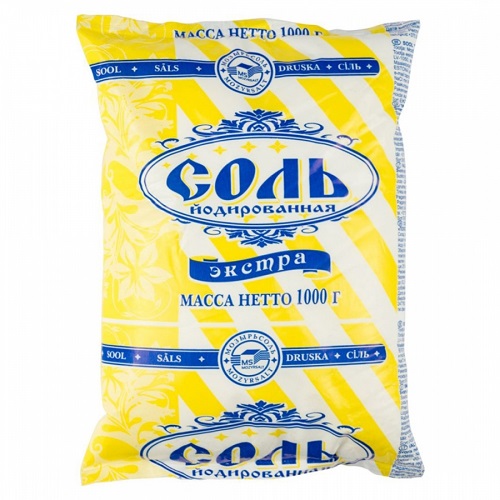Соль йодированная пищевая Экстра, Мозырьсоль, 1 кг
