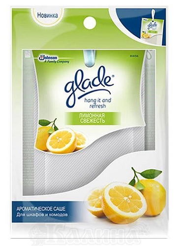 Саше ароматическое для шкафов и комодов Лимонная свежесть, Glade, 8 гр
