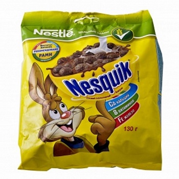 Готовый шоколадный завтрак Шарики (шоколадные), Nesquik,  130 гр
