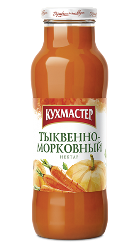 Нектар Тыквенно-морковный с мякотью, Кухмастер, 0,7 л.