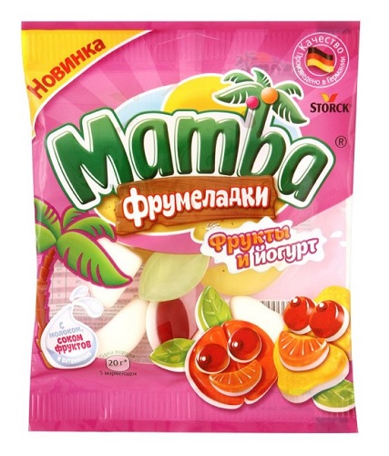 Мармелад жевательный Фрумеладки «Фрукты и йогурт», Mamba, 72 гр