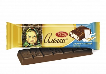 Шоколад с Молочно-злаковой начинкой, Аленка, 45 гр