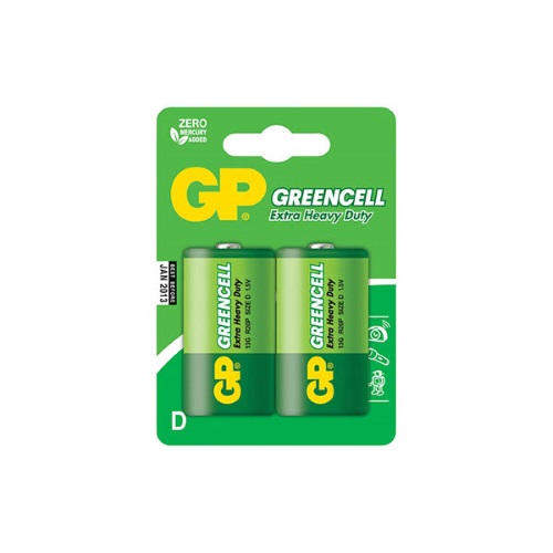 Батарейка солевая Greencell, GP,  2 шт