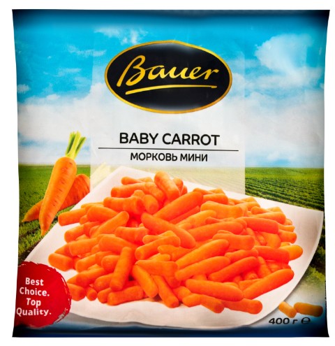 Морковь мини замороженная, Bauer, 400 гр