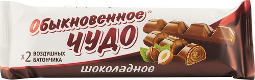 Батончик вафельный "Обыкновенное чудо" шоколадное, Славянка, 55 гр.