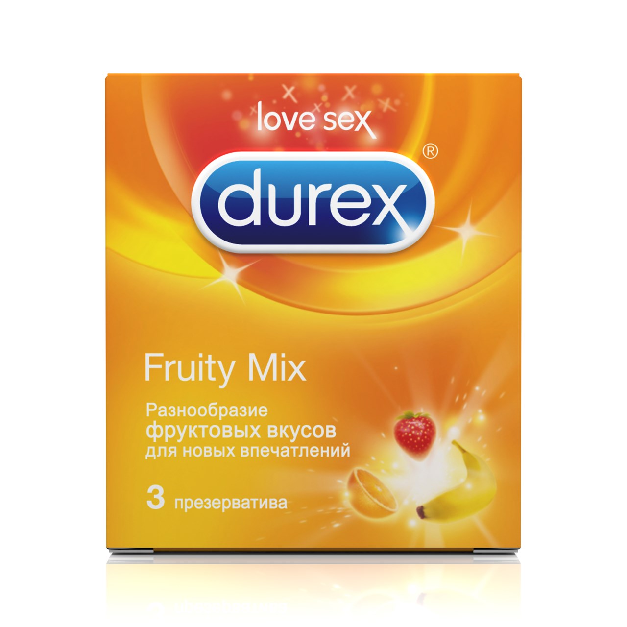 Durex Презервативы Fruity Mix цветные и ароматизированные, 3 шт