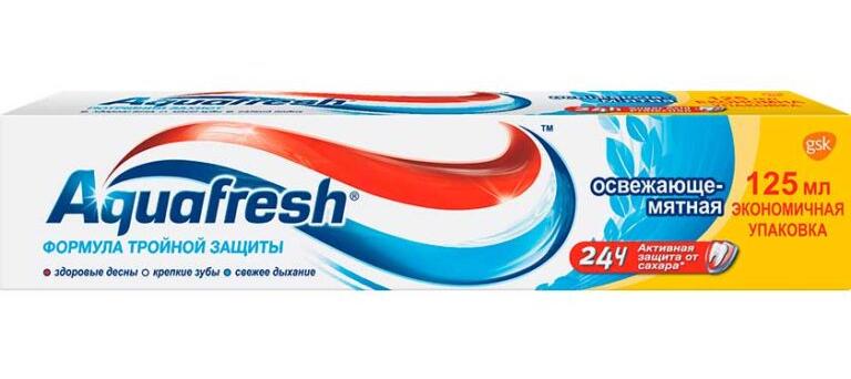 Зубная паста Освежающе-мятная, Aquafresh, 125 мл