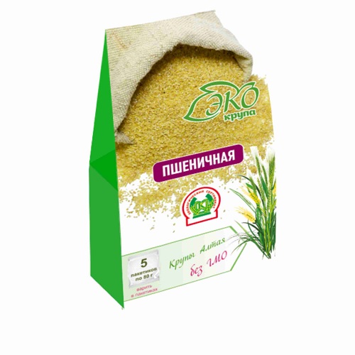 Крупа пшеничная "Полтавская" в пакетиках, ЭкоКрупа, 5х80 гр
