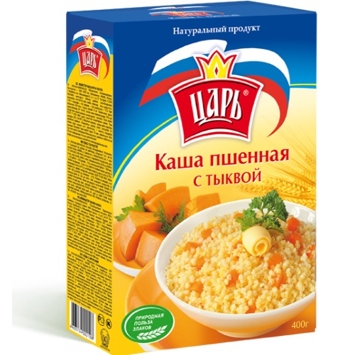 Каша пшенная с тыквой, Царь, 400 гр