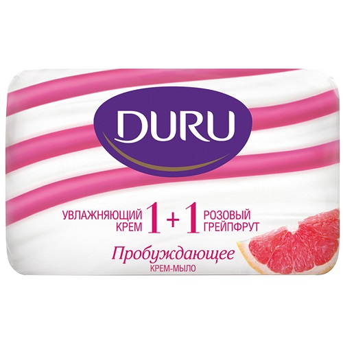 Мыло туалетное Увлажняющий крем + Розовый грейпфрут, Duru, 80 гр