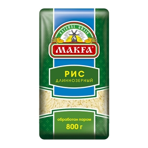 Рис обработанный паром, Makfa, 800 гр
