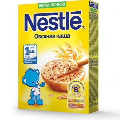 Каша Овсяная безмолочная с 5 месяцев, Nestle, 200 гр.