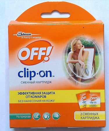 Сменный картридж Эффективная защита от комаров без нанесения на кожу, OFF! Clip-on, 2 шт