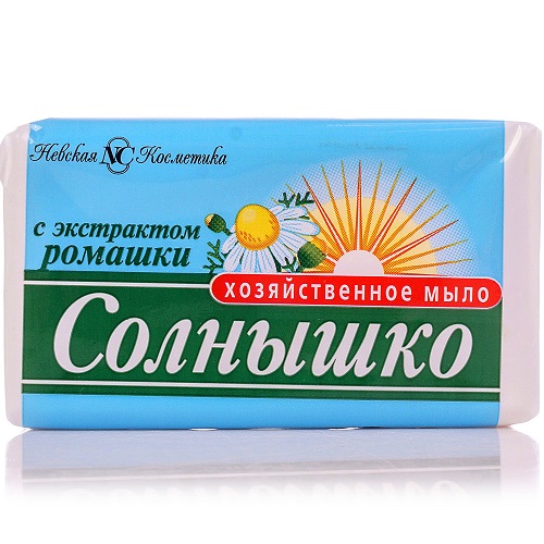 Мыло хозяйственное с экстрактом Ромашки, Солнышко, 140 гр