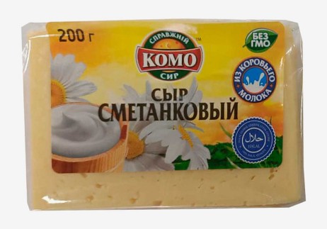 Сыр полутвердый Сметанковый, Комо, 200 гр