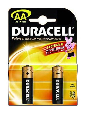 Батарейки АА (Пальчиковые), Duracell, 2 шт