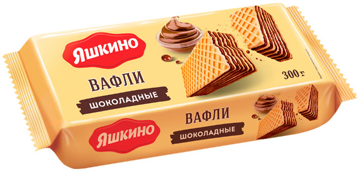 Вафли Шоколадные, Яшкино, 300 гр