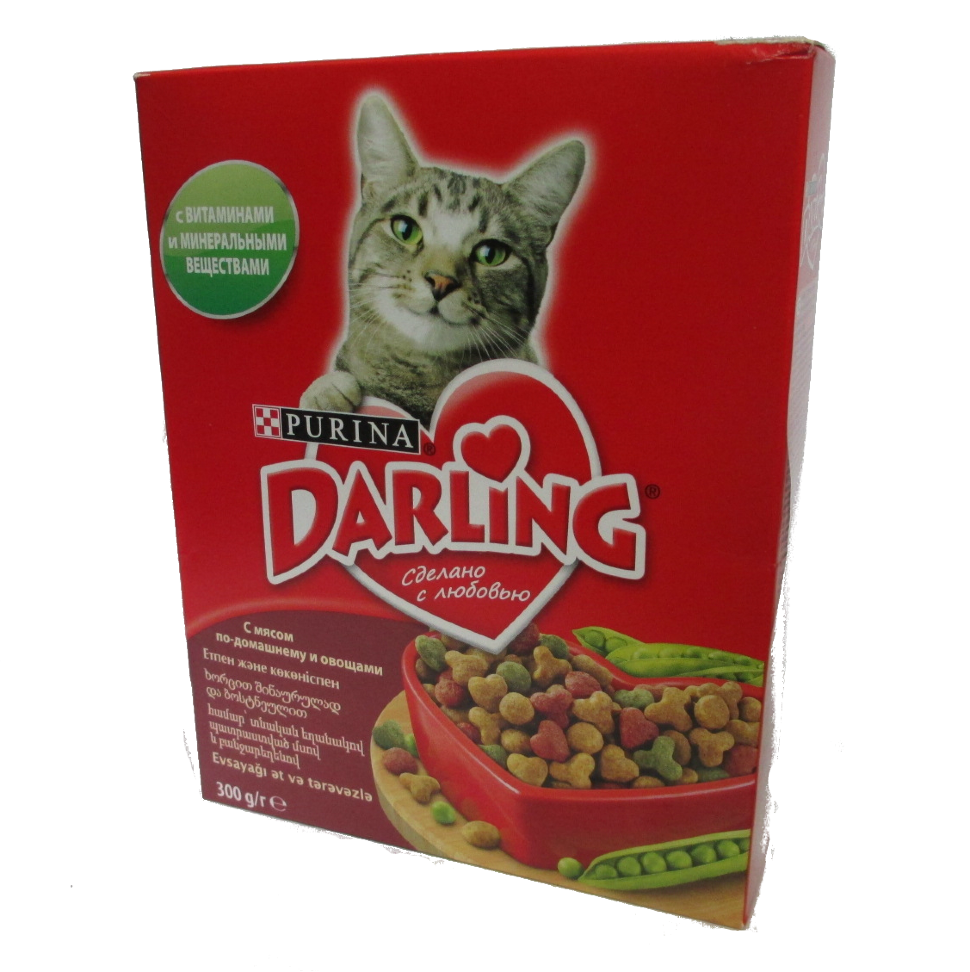 Корм для кошек дарлинг купить. Корм Дарлинг 300г сухой. Корм для кошек 300 грамм. Корм для котов Дарлинг. Дарлинг с мясом и овощами для кошек.